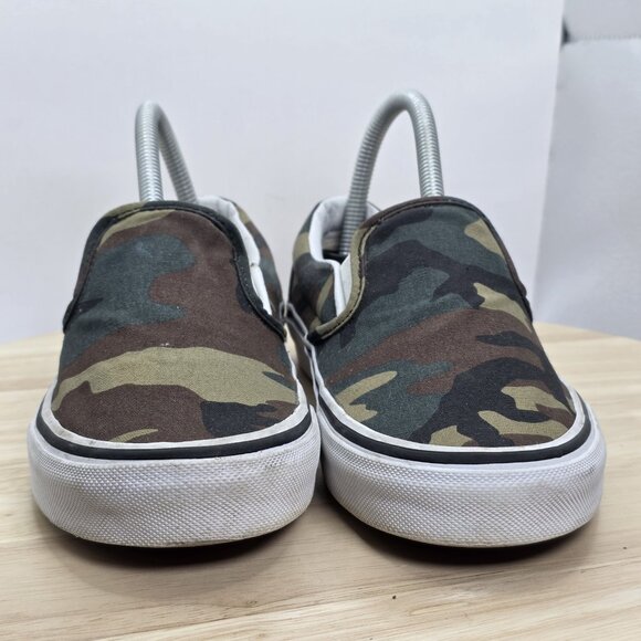 Womens Size 7 - Vans Classic Canvas Slip On Camo Sneakers Shoe Loafers - Picture 2 of 9